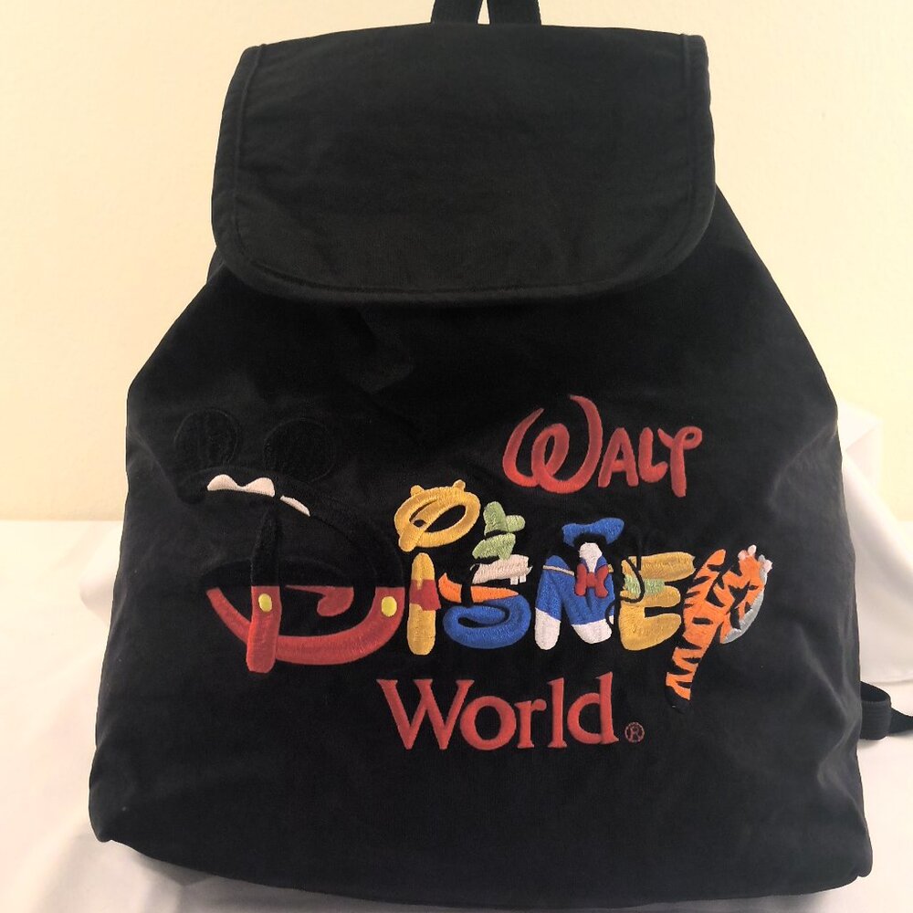 Disney World Backpack - Black with Embroidery